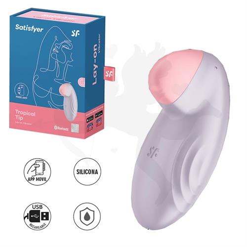 Tropical Tip Connect App Vibrador potente con carga USB y control via APP